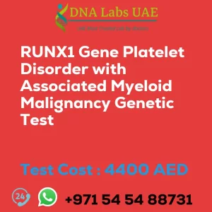 RUNX1 Gene Platelet Disorder with Associated Myeloid Malignancy Genetic Test sale cost 4400 AED
