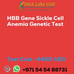 HBB Gene Sickle Cell Anemia Genetic Test sale cost 4400 AED