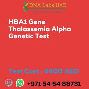 HBA1 Gene Thalassemia Alpha Genetic Test sale cost 4400 AED