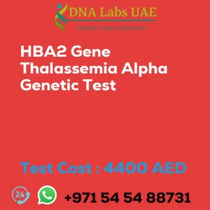 HBA2 Gene Thalassemia Alpha Genetic Test sale cost 4400 AED