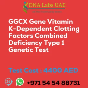 GGCX Gene Vitamin K-Dependent Clotting Factors Combined Deficiency Type 1 Genetic Test sale cost 4400 AED