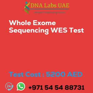 Whole Exome Sequencing WES Test sale cost 5200 AED