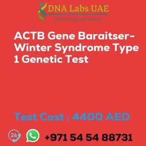 ACTB Gene Baraitser-Winter Syndrome Type 1 Genetic Test sale cost 4400 AED