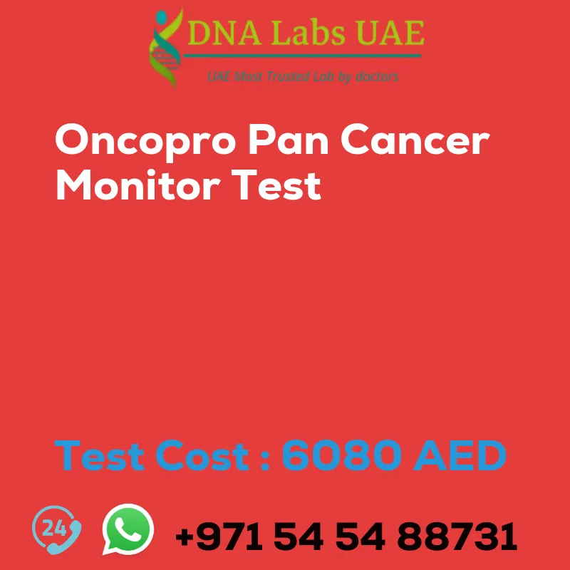 Oncopro Pan Cancer Monitor Test sale cost 6080 AED
