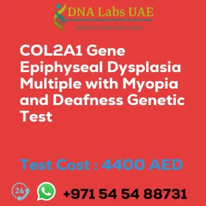 COL2A1 Gene Epiphyseal Dysplasia Multiple with Myopia and Deafness Genetic Test sale cost 4400 AED