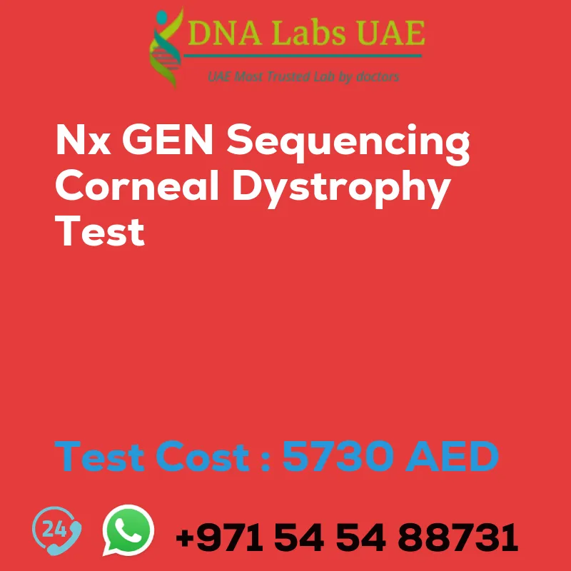 Nx GEN Sequencing Corneal Dystrophy Test sale cost 5730 AED
