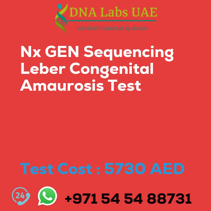 Nx GEN Sequencing Leber Congenital Amaurosis Test sale cost 5730 AED