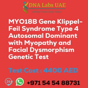 MYO18B Gene Klippel-Feil Syndrome Type 4 Autosomal Dominant with Myopathy and Facial Dysmorphism Genetic Test sale cost 4400 AED