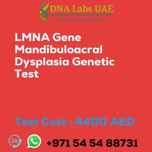 LMNA Gene Mandibuloacral Dysplasia Genetic Test sale cost 4400 AED