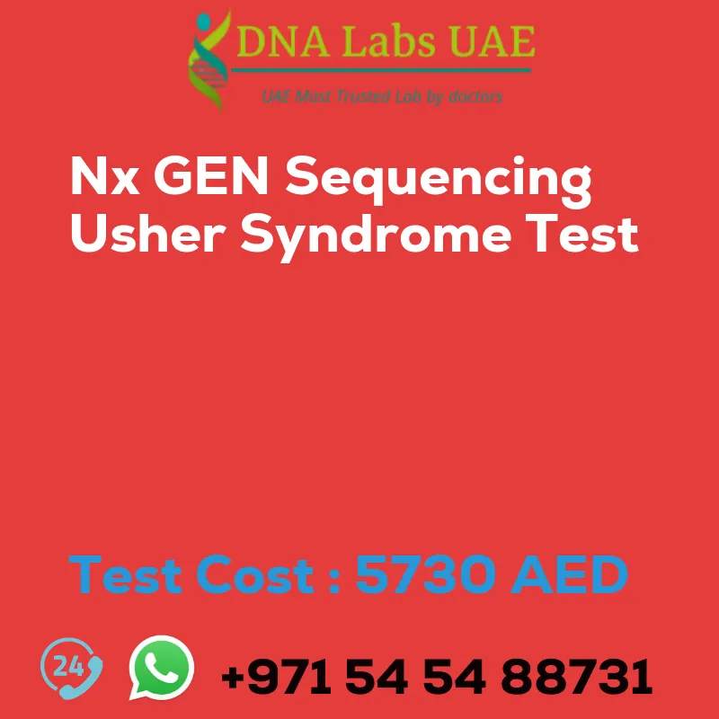 Nx GEN Sequencing Usher Syndrome Test sale cost 5730 AED