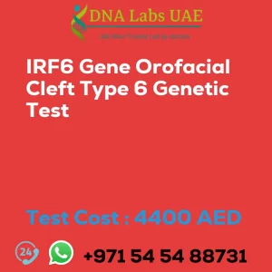 IRF6 Gene Orofacial Cleft Type 6 Genetic Test sale cost 4400 AED