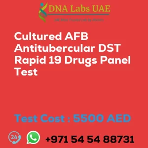 Cultured AFB Antitubercular DST Rapid 19 Drugs Panel Test sale cost 5500 AED