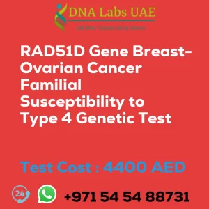 RAD51D Gene Breast-Ovarian Cancer Familial Susceptibility to Type 4 Genetic Test sale cost 4400 AED