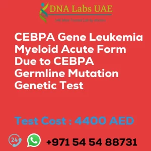 CEBPA Gene Leukemia Myeloid Acute Form Due to CEBPA Germline Mutation Genetic Test sale cost 4400 AED