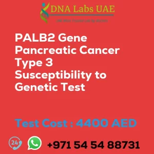 PALB2 Gene Pancreatic Cancer Type 3 Susceptibility to Genetic Test sale cost 4400 AED