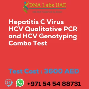 Hepatitis C Virus HCV Qualitative PCR and HCV Genotyping Combo Test sale cost 3600 AED