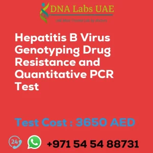 Hepatitis B Virus Genotyping Drug Resistance and Quantitative PCR Test sale cost 3650 AED