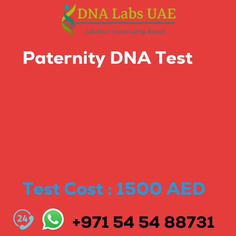 Paternity DNA Test sale cost 1500 AED
