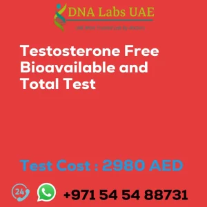 Testosterone Free Bioavailable and Total Test sale cost 2980 AED