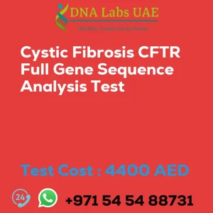 Cystic Fibrosis CFTR Full Gene Sequence Analysis Test sale cost 4400 AED