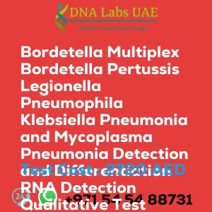Bordetella Multiplex Bordetella Pertussis Legionella Pneumophila Klebsiella Pneumonia and Mycoplasma Pneumonia Detection and Differentiation RNA Detection Qualitative Test sale cost 2720 AED