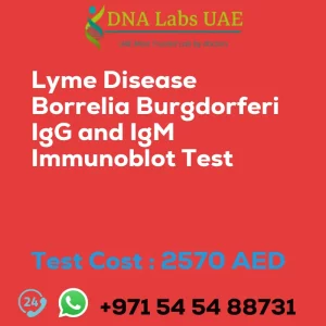 Lyme Disease Borrelia Burgdorferi IgG and IgM Immunoblot Test sale cost 2570 AED