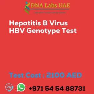 Hepatitis B Virus HBV Genotype Test sale cost 2100 AED