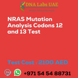 NRAS Mutation Analysis Codons 12 and 13 Test sale cost 2100 AED