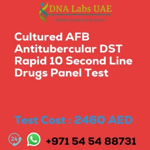 Cultured AFB Antitubercular DST Rapid 10 Second Line Drugs Panel Test sale cost 2460 AED