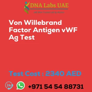Von Willebrand Factor Antigen vWF Ag Test sale cost 2340 AED