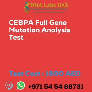 CEBPA Full Gene Mutation Analysis Test sale cost 1800 AED