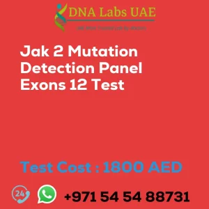 Jak 2 Mutation Detection Panel Exons 12 Test sale cost 1800 AED