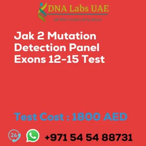 Jak 2 Mutation Detection Panel Exons 12-15 Test sale cost 1800 AED