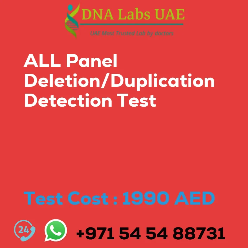 ALL Panel Deletion/Duplication Detection Test sale cost 1990 AED
