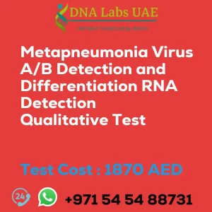 Metapneumonia Virus A/B Detection and Differentiation RNA Detection Qualitative Test sale cost 1870 AED