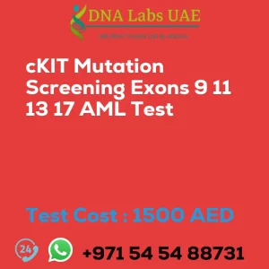 cKIT Mutation Screening Exons 9 11 13 17 AML Test sale cost 1500 AED