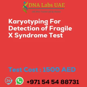 Karyotyping For Detection of Fragile X Syndrome Test sale cost 1500 AED