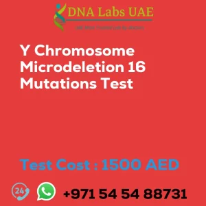 Y Chromosome Microdeletion 16 Mutations Test sale cost 1500 AED