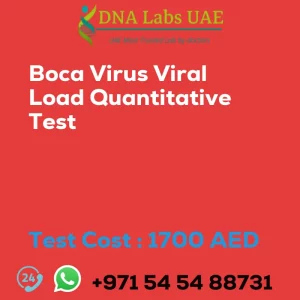 Boca Virus Viral Load Quantitative Test sale cost 1700 AED