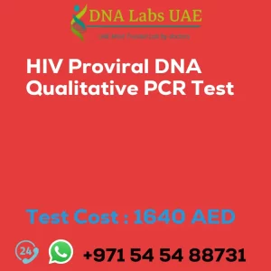 HIV Proviral DNA Qualitative PCR Test sale cost 1640 AED