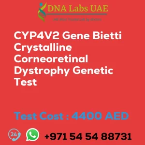 CYP4V2 Gene Bietti Crystalline Corneoretinal Dystrophy Genetic Test sale cost 4400 AED