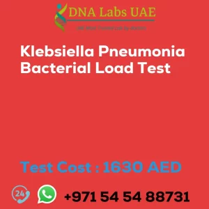 Klebsiella Pneumonia Bacterial Load Test sale cost 1630 AED