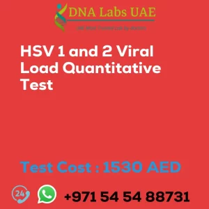 HSV 1 and 2 Viral Load Quantitative Test sale cost 1530 AED