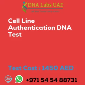 Cell Line Authentication DNA Test sale cost 1450 AED