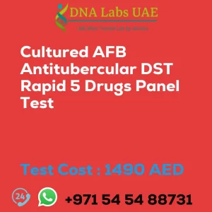 Cultured AFB Antitubercular DST Rapid 5 Drugs Panel Test sale cost 1490 AED