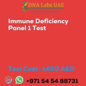 Immune Deficiency Panel 1 Test sale cost 1450 AED