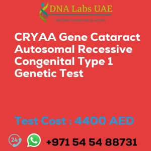 CRYAA Gene Cataract Autosomal Recessive Congenital Type 1 Genetic Test sale cost 4400 AED