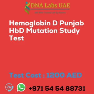 Hemoglobin D Punjab HbD Mutation Study Test sale cost 1200 AED