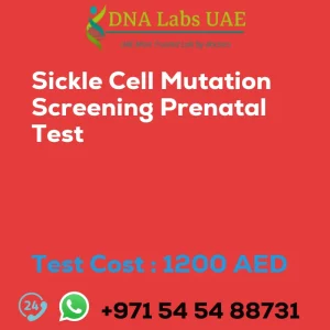 Sickle Cell Mutation Screening Prenatal Test sale cost 1200 AED