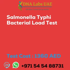Salmonella Typhi Bacterial Load Test sale cost 1360 AED